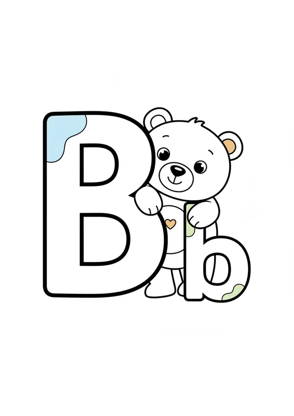 알파벳 B 색칠공부 도안