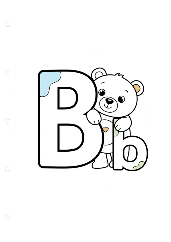 알파벳 B 색칠공부 도안
