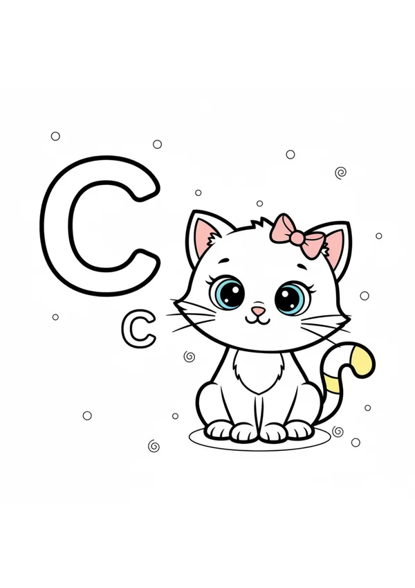 알파벳 C 색칠공부 도안