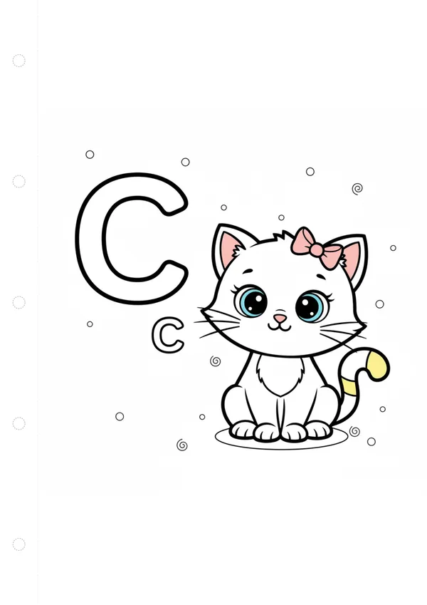 알파벳 C 색칠공부 도안