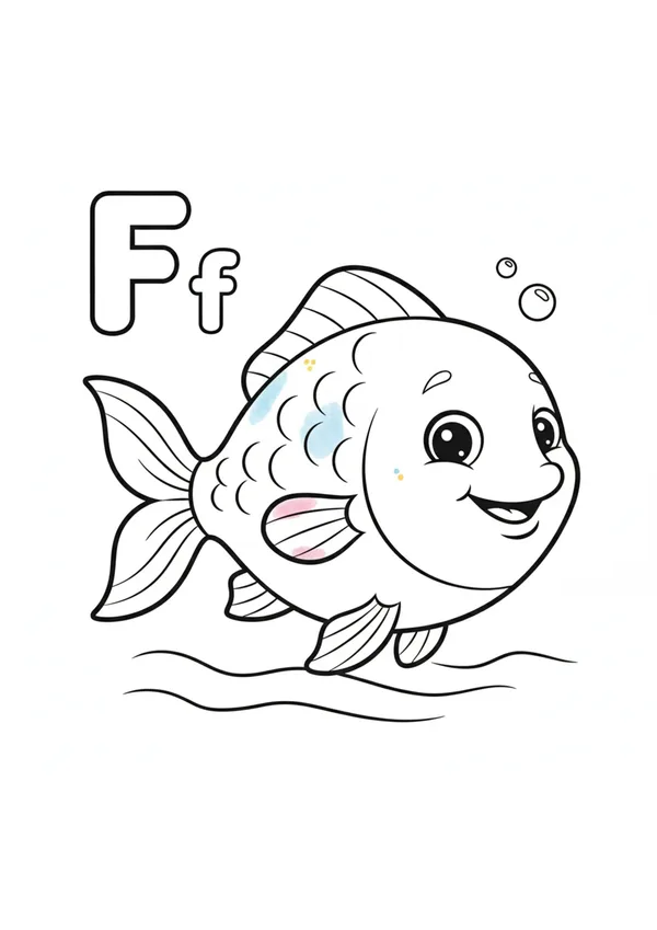 알파벳 F 색칠공부 도안