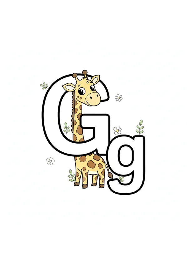 알파벳 G 색칠공부 도안