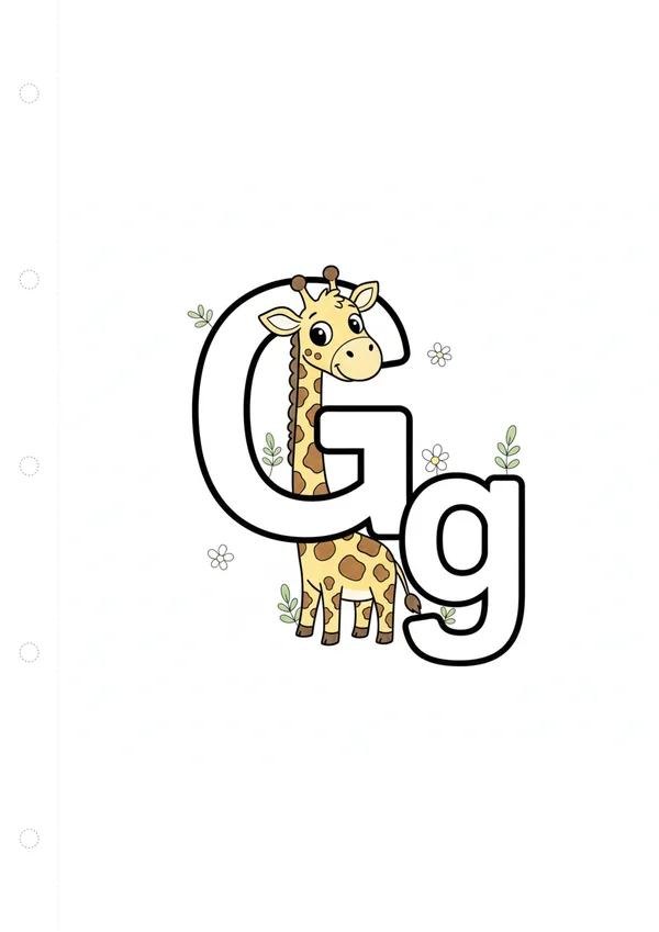 알파벳 G 색칠공부 도안