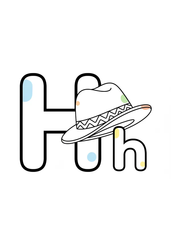 알파벳 H 색칠공부 도안