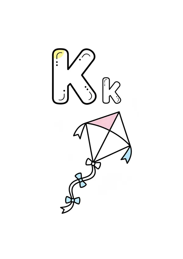 알파벳 K 색칠공부 도안