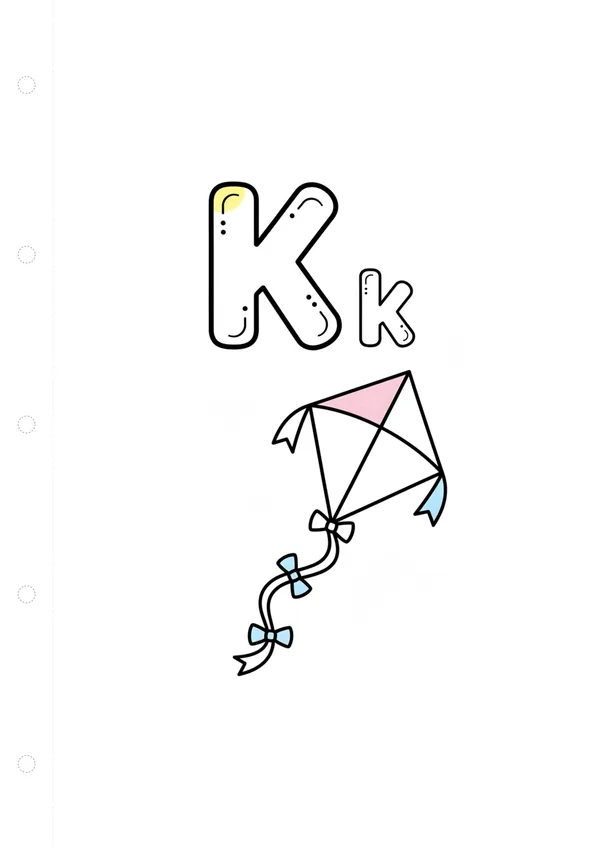 알파벳 K 색칠공부 도안