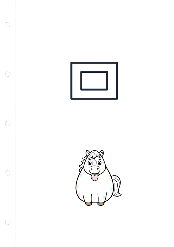 한글 ㅁ (말) 색칠공부 도안