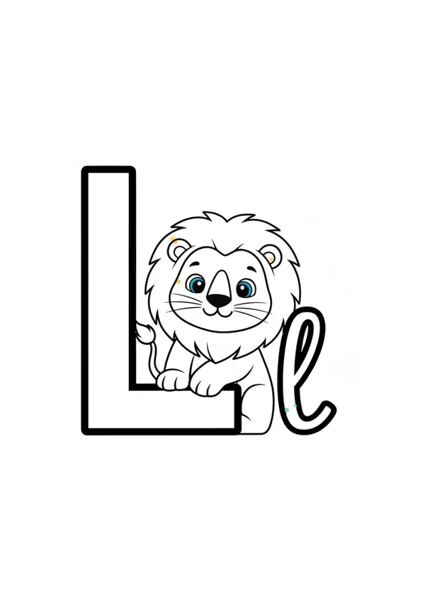 알파벳 L 색칠공부 도안