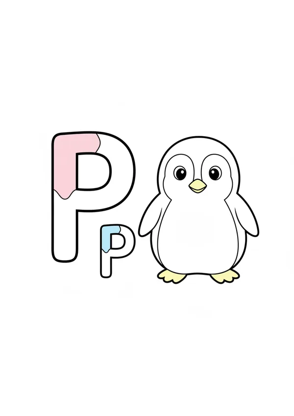 알파벳 P 색칠공부 도안