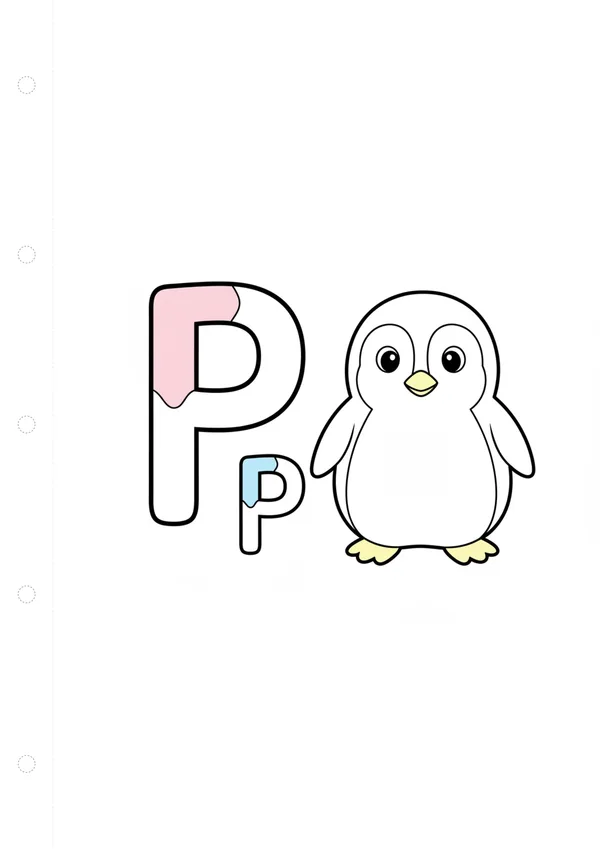 알파벳 P 색칠공부 도안