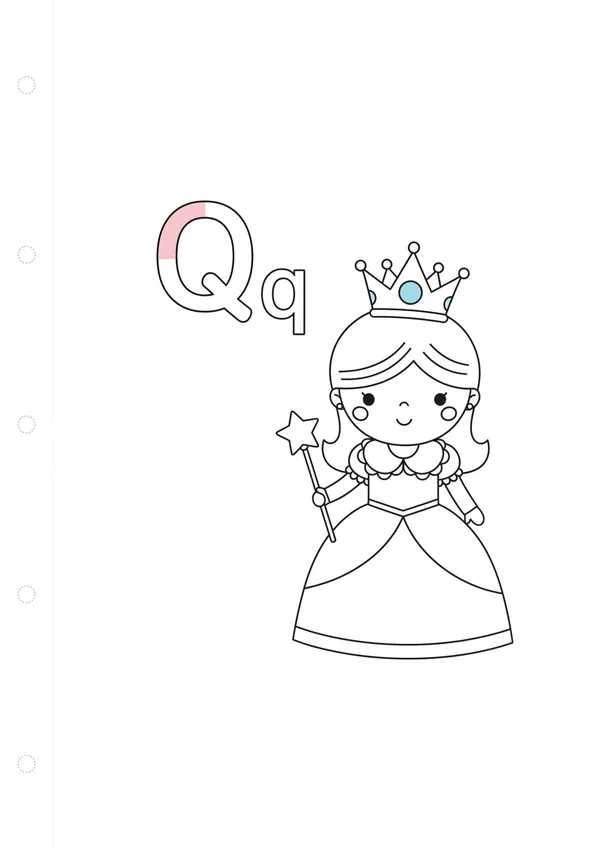 알파벳 Q 색칠공부 도안