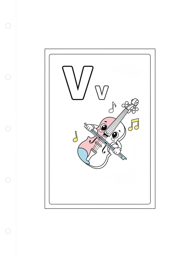 알파벳 V 색칠공부 도안