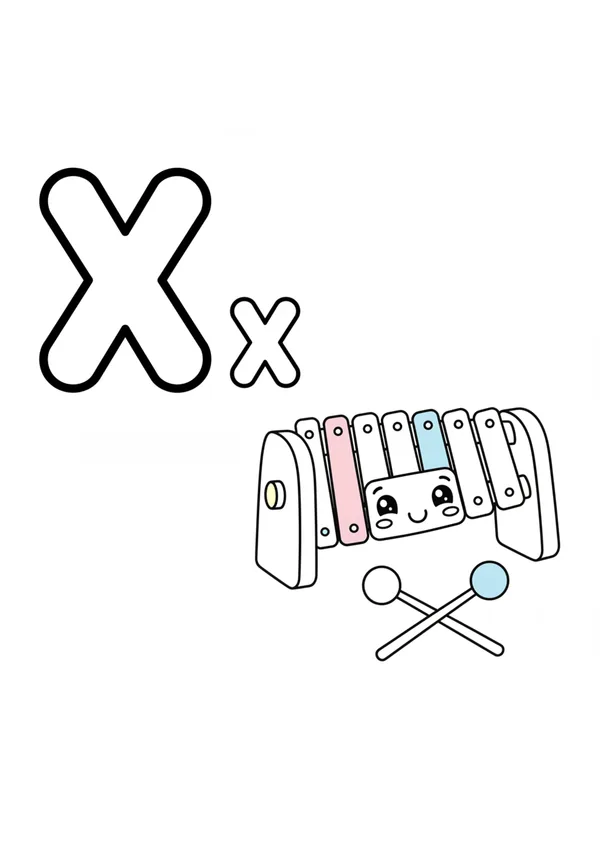 알파벳 X 색칠공부 도안