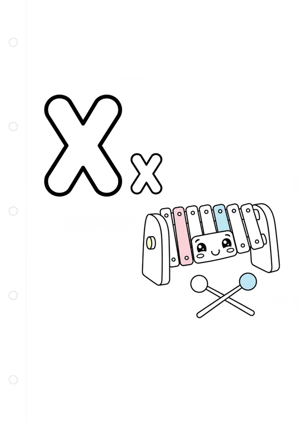 알파벳 X 색칠공부 도안