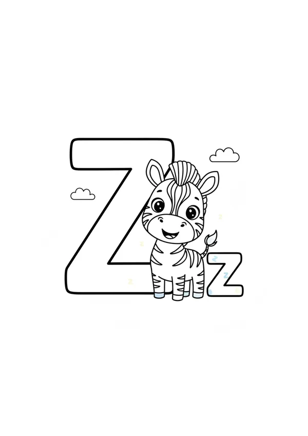 알파벳 Z 색칠공부 도안