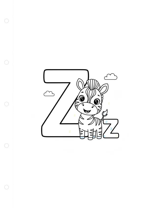 알파벳 Z 색칠공부 도안