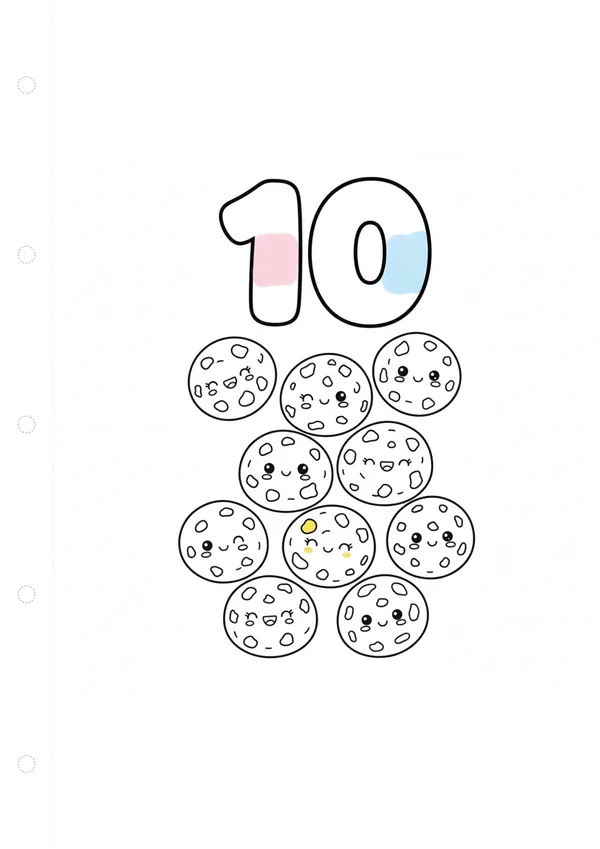 숫자 10 색칠공부 도안
