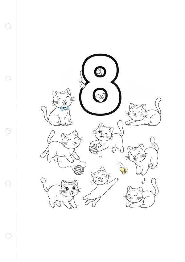 숫자 8 색칠공부 도안