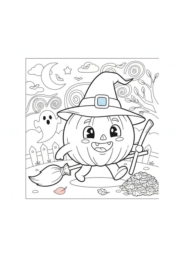 할로윈 호박 (바깥놀이) 색칠공부 도안