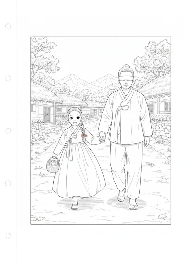 심청전 2장면 - 명랑한 어린 심청