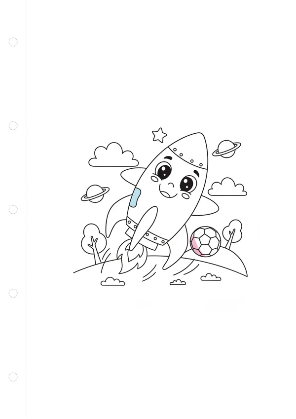 로켓 (바깥놀이) 색칠공부 도안