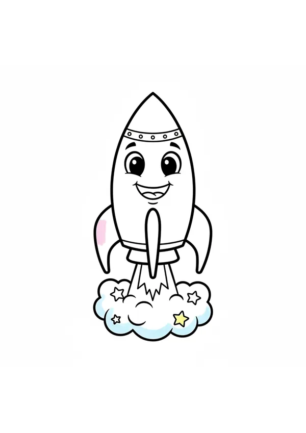로켓 (방긋) 색칠공부 도안