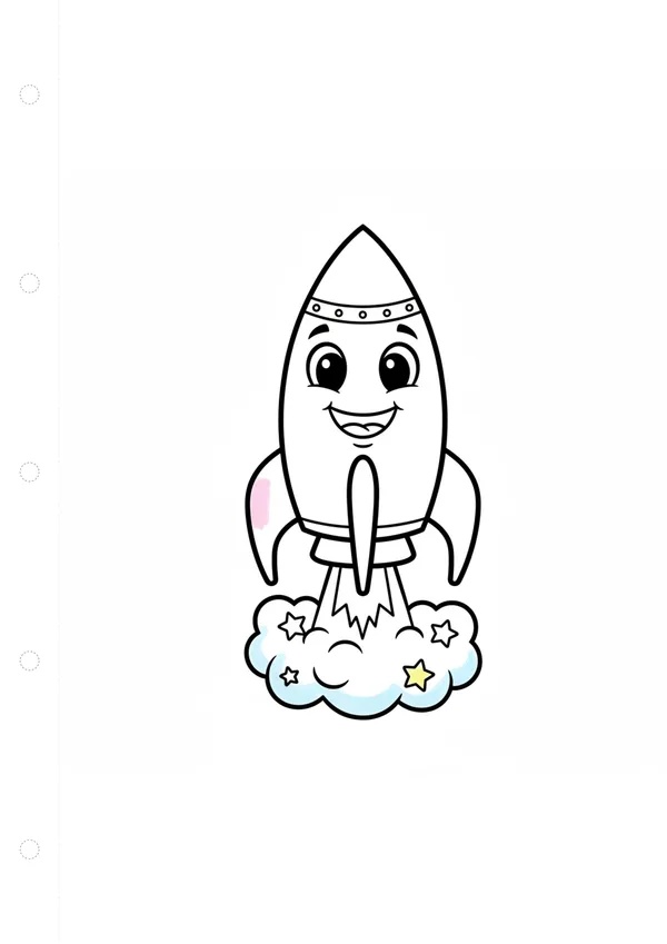 로켓 (방긋) 색칠공부 도안