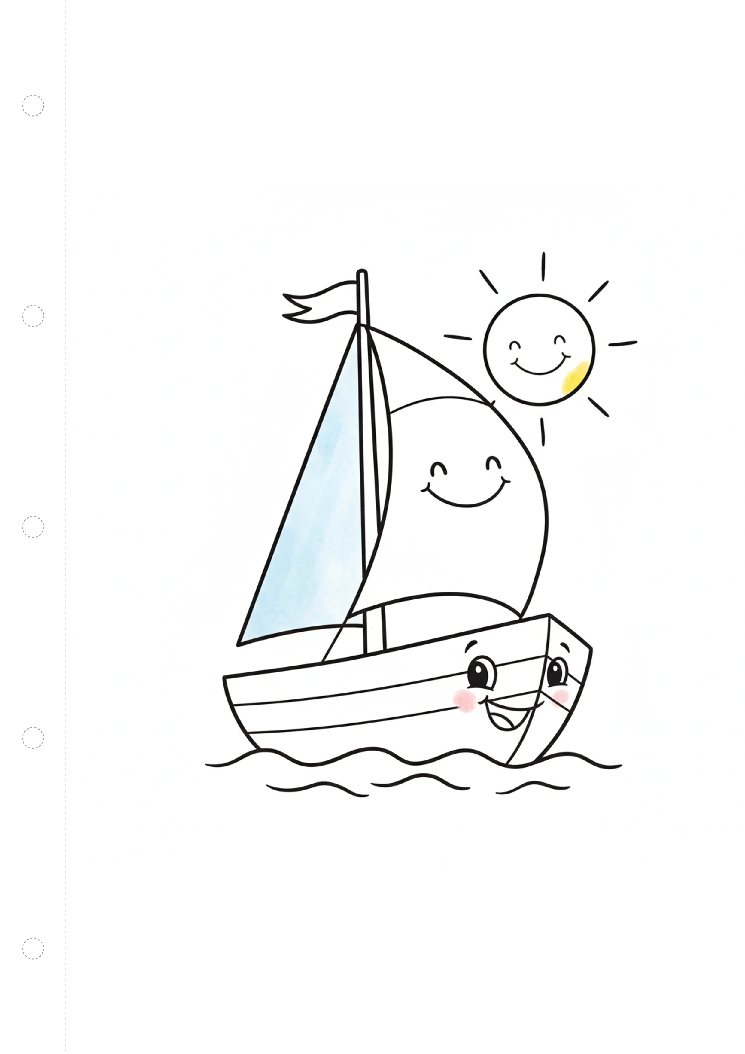 돛단배 (방긋) 원본 도안