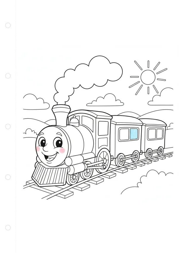 기차 (방긋) 색칠공부 도안