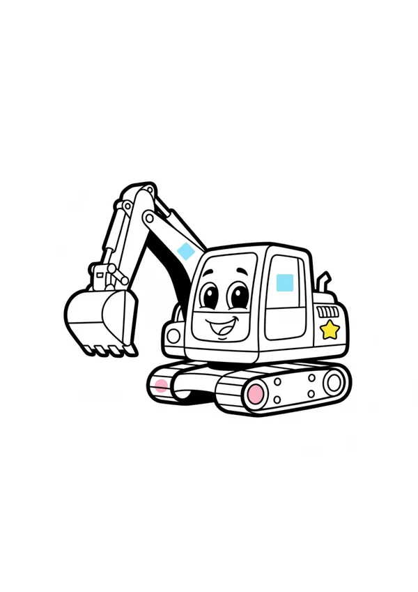 포클레인 (방긋) 색칠공부 도안