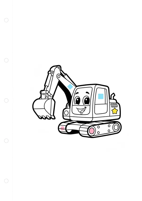 포클레인 (방긋) 색칠공부 도안