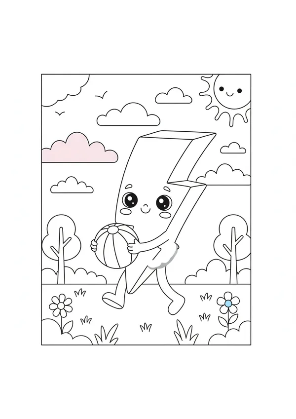 번개 (바깥놀이) 색칠공부 도안