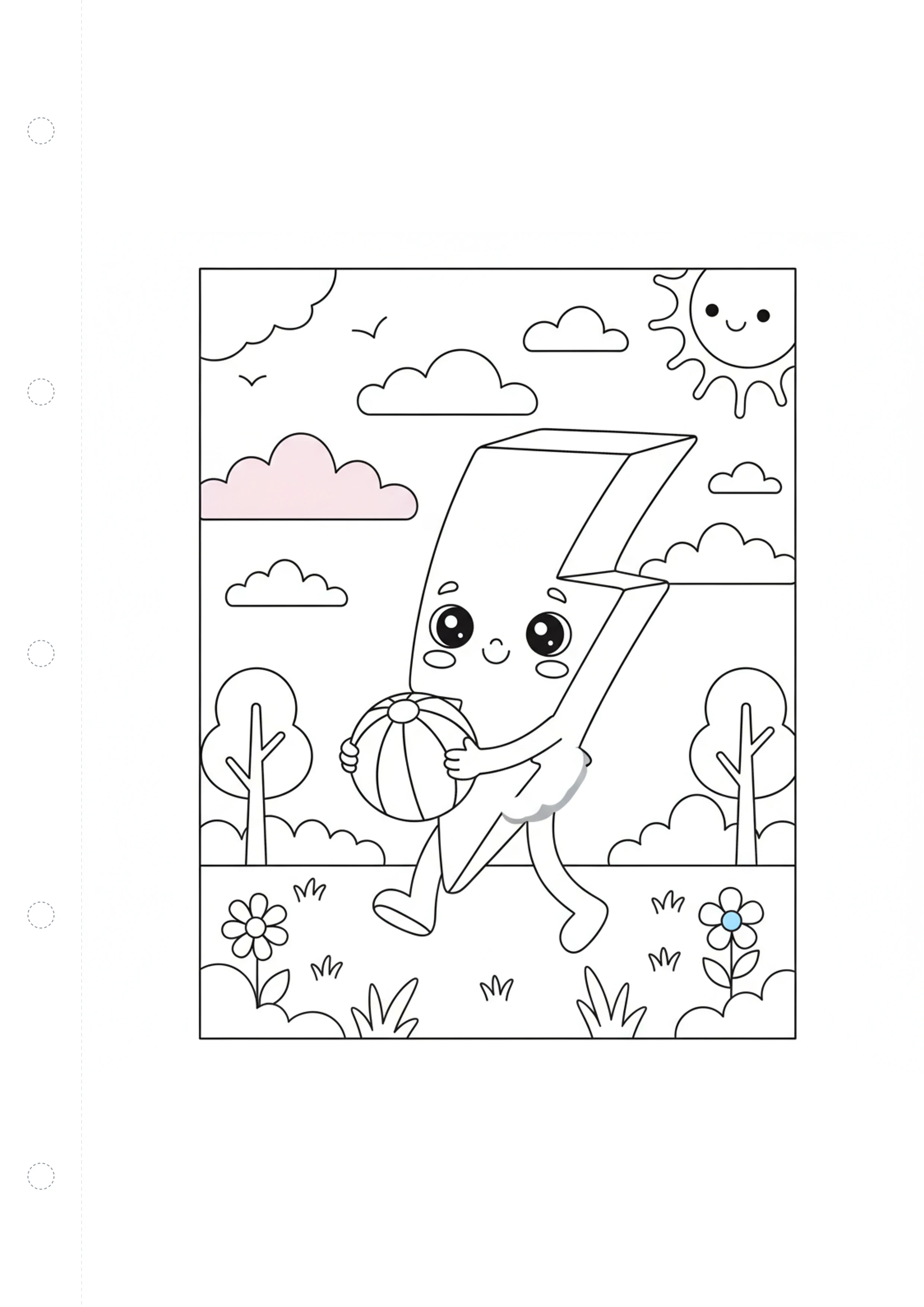번개 (바깥놀이) 원본 도안