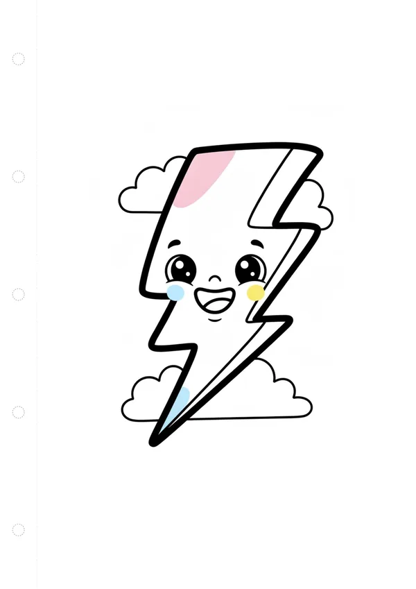 번개 (방긋) 색칠공부 도안