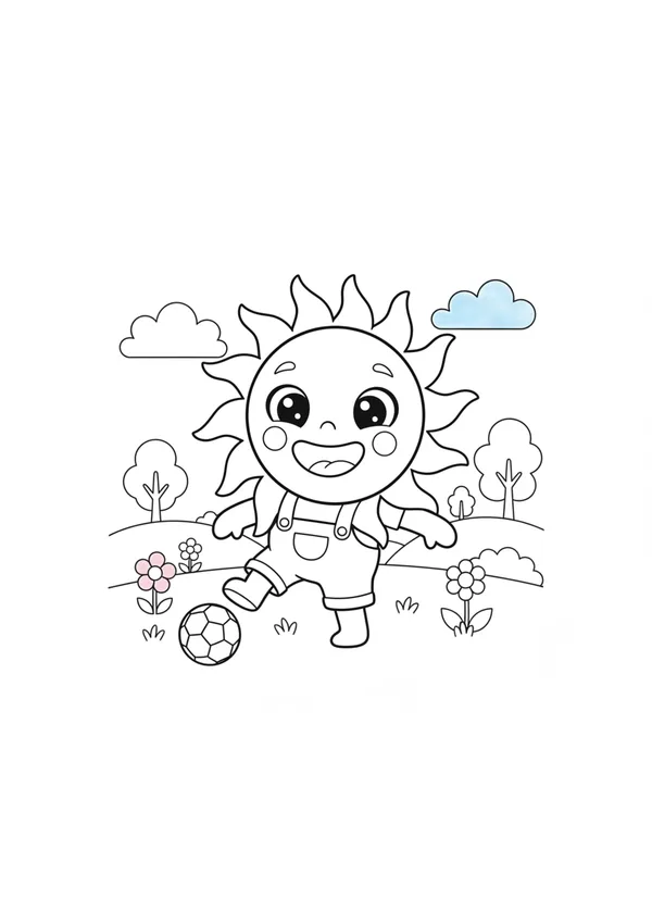 해님 (바깥놀이) 색칠공부 도안