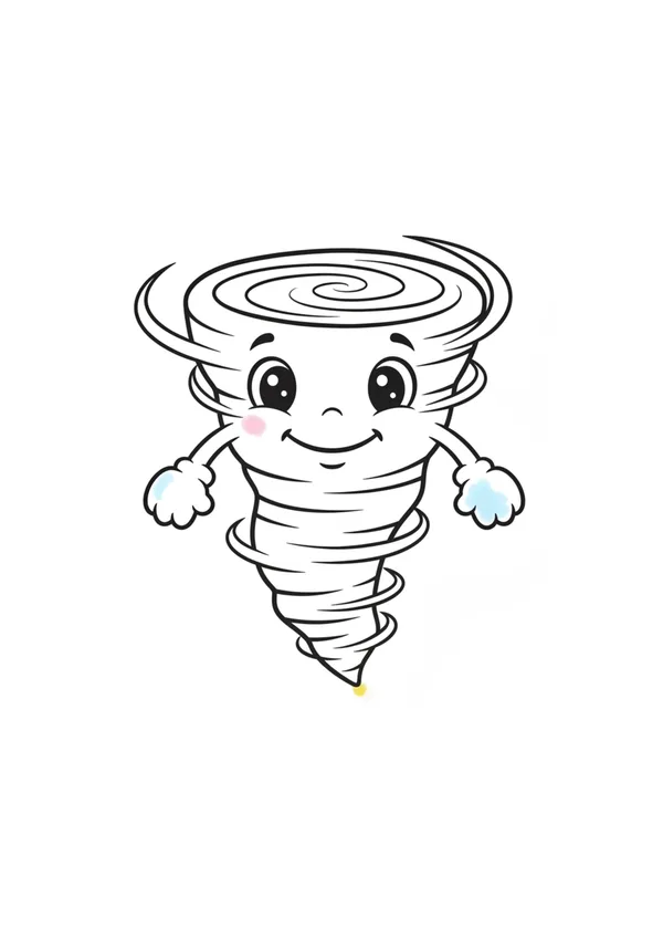회오리 (방긋) 색칠공부 도안