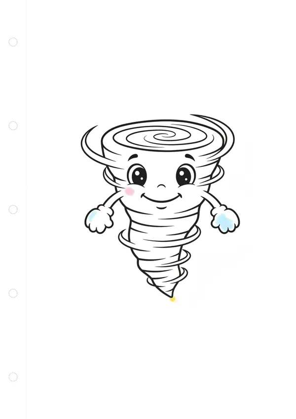 회오리 (방긋) 색칠공부 도안