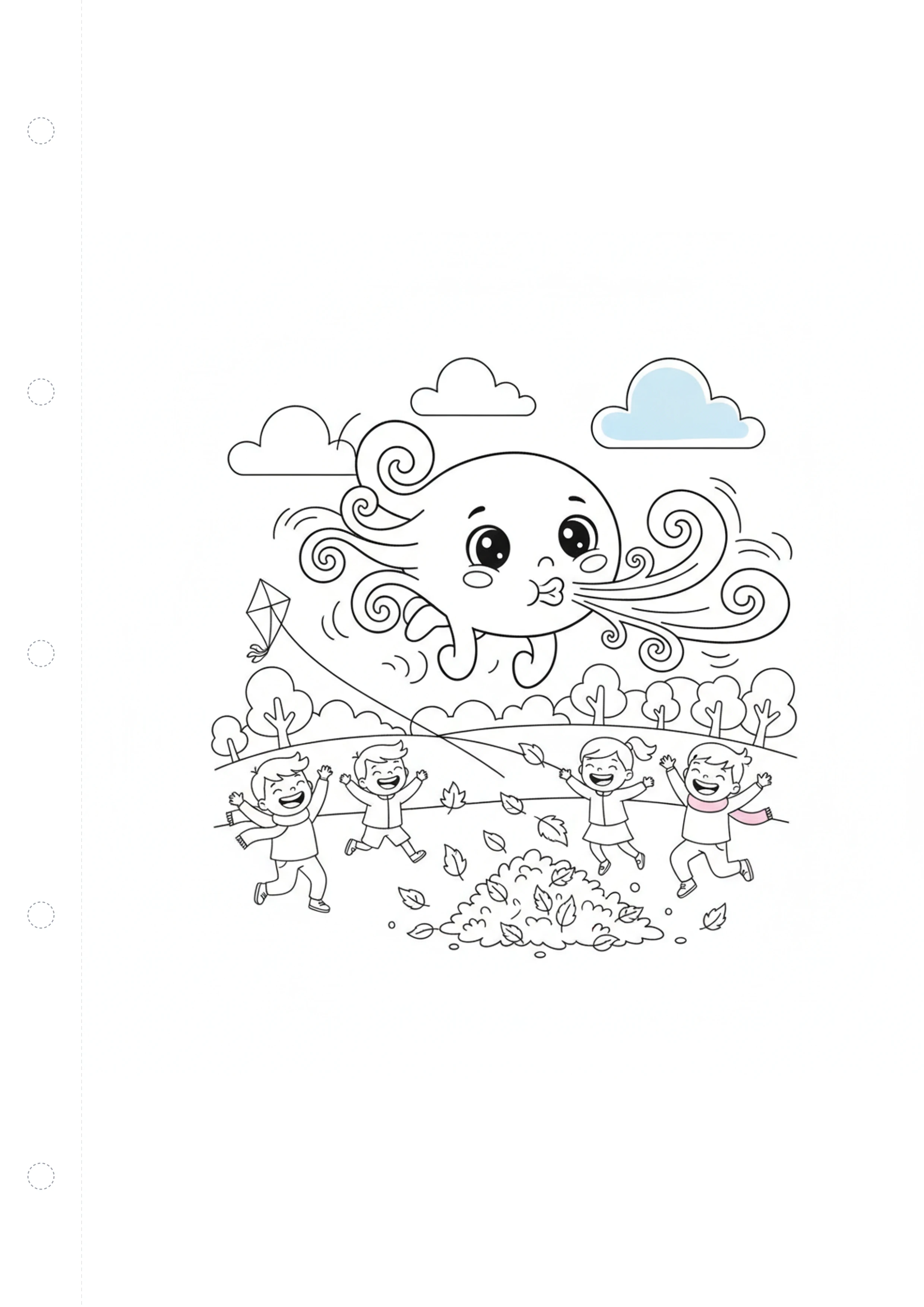바람 (바깥놀이) 원본 도안