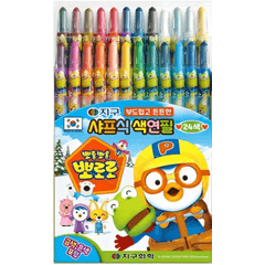 지구화학 뽀롱뽀롱뽀로로 샤프식 색연필, 24색, 1개